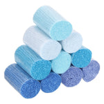 tampons toilette bleu clair bleu bleu marine tissés doux opaques utilitaires simples