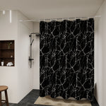 rideau douche moderne noir marbre opalescent respectueux environnement 120cm 180cm