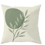taies d'oreiller décoratives feuilles tropicales minimaliste moderne polyester beige vert 40x40cm 45x45cm 50x50cm 60x60cm