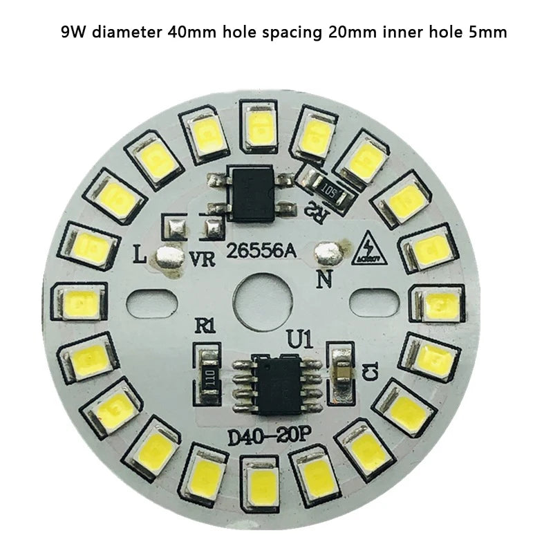 ampoule led circulaire diodes blanc moderne technologie spot downlight plafonnier lumière intérieure facile composants