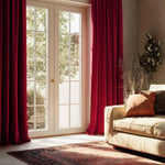rideau rouge bordeaux solide moderne opacité fenêtre française salon polyester tat