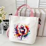 sac main femme toile danseuse papillons blanc moderne décontracté fourre tout