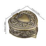 boîte bijoux argentée ornements floraux classique réutilisable rangement bijoux baroque cadenas vintage