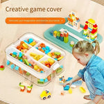 boîtes rangement jouets transparentes empilables poignées deux étages modernes pratiques