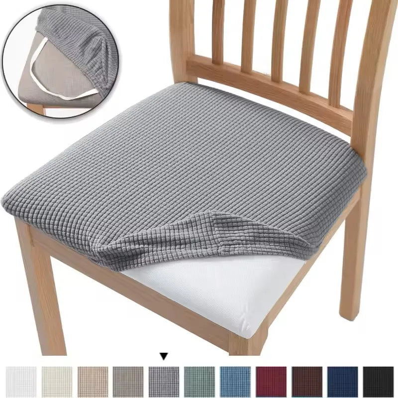 housses siège chaise jacquard extensible moderne gris marron noir lavables accueil minimaliste