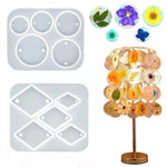 moules silicone géométriques modernes cercles rectangles diamants coeurs opaques bricolage bijoux pendentifs