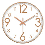 horloge murale quartz aiguille noir blanc simple facile lecture minimaliste sans tic tac moderne