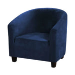 Housse fauteuil velours gris foncé étirable moderne élastiques canapé intérieur extérieur