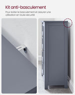 Meuble salle de bain compact avec étagère réglable