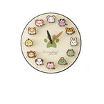 horloge murale moderne animaux mignons décoration salon beige aiguille acrylique unique
