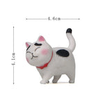 figurines chats cartoon mignon colliers gris noir blanc orange bébé animaux