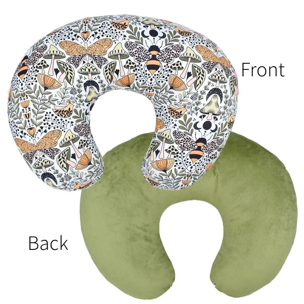 coussin allaitement forme polyester coton motif floral moderne orange opacité fixations voyage bébés