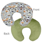 coussin allaitement forme polyester coton motif floral moderne orange opacité fixations voyage bébés