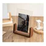 cadre photo pied bois clair moderne transparent minimaliste japonais