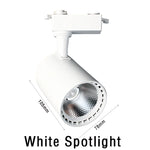 éclairage rail spot lumineux led noir blanc moderne télécommande 16 couleurs acier poli.gca