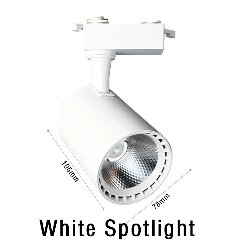 éclairage rail spot lumineux led noir blanc moderne télécommande 16 couleurs acier poli.gca