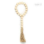 guirlande bois décorative rustique attaches corde tressée naturelles intérieur bohème 150cm 82cm 90cm