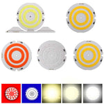 plaque led circulaire blanc orange double anneau concentrique moderne 42mm 50mm