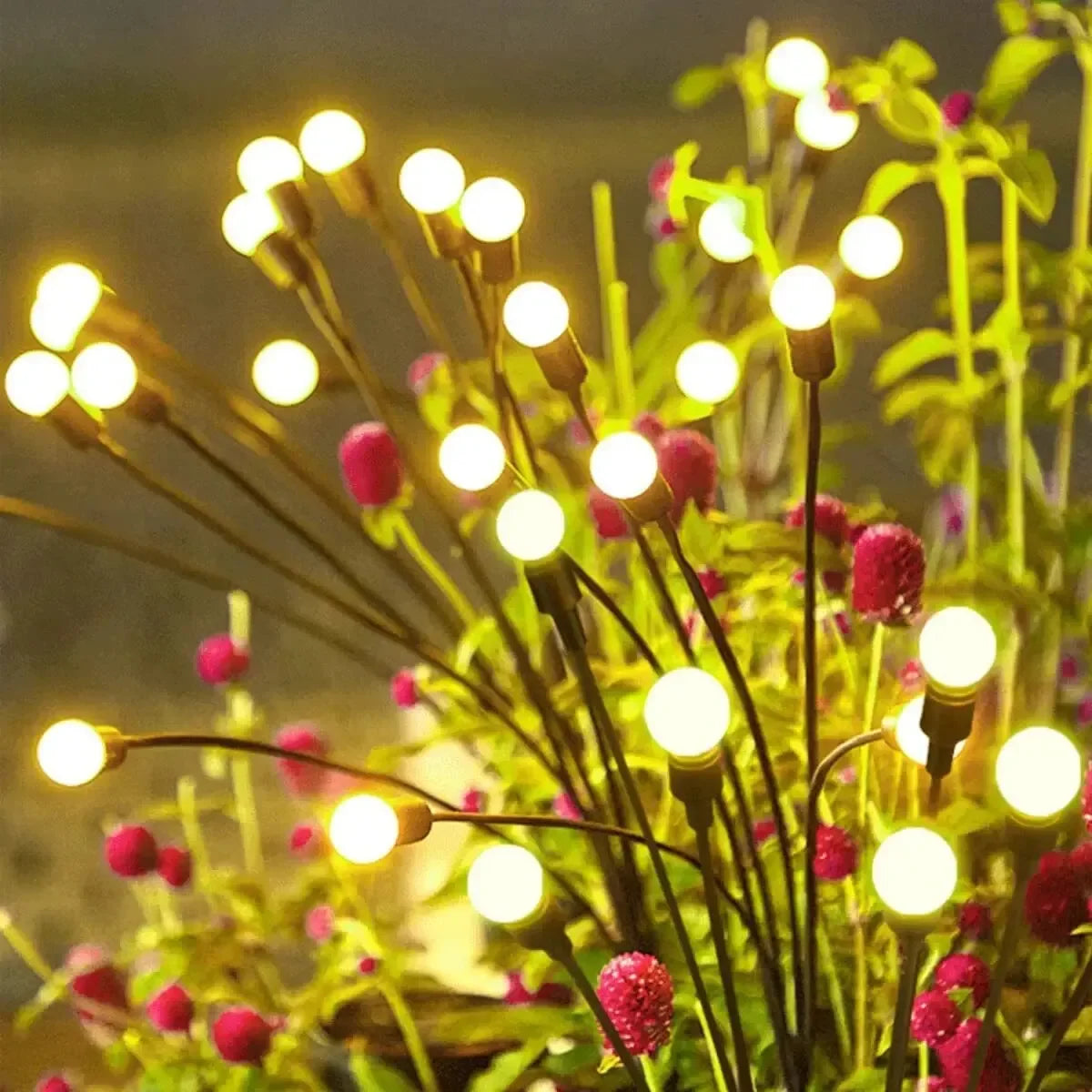 guirlande lumineuse solaire 10 led blanc noir moderne extérieure décoration jardin étanche minimaliste