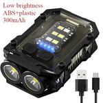 lampe poche rechargeable led portable clip noir cordon usb camping travail moderne