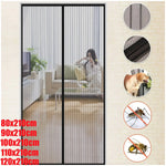 rideau porte magnétique noir maille fine moderne anti insectes pliable polyester