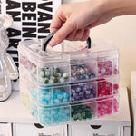 boîte rangement transparente velours multicolores ajustable empilable compartiments modernes poignée pratique