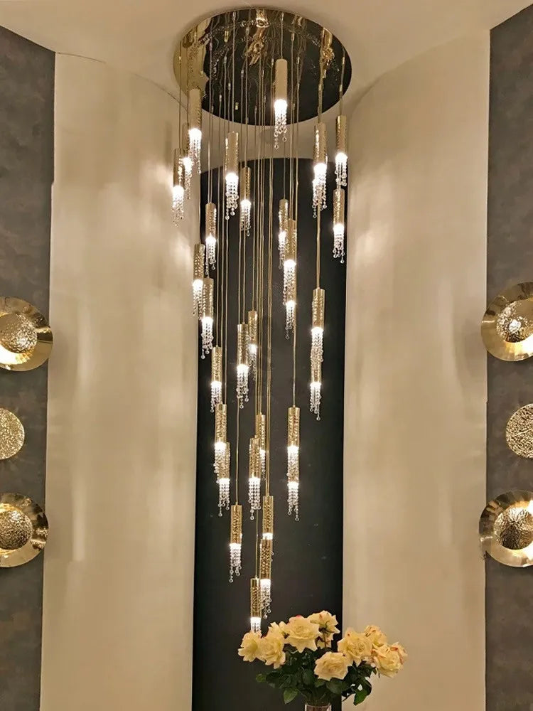lustre moderne doré transparent 12 lumières facile salon chambre