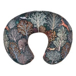 coussin allaitement forme polyester coton motif floral moderne orange opacité fixations voyage bébés