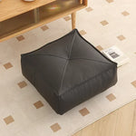 pouf moderne orange gris vert blanc mousse pu polyester coton imperméable amovible lavable
