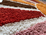 tapis bain antidérapant polyester fleuri orange rouge moderne intérieur campement doux pelucheux