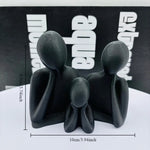 décoration abstraite couple enfant figurine moderne blanche noire minimaliste