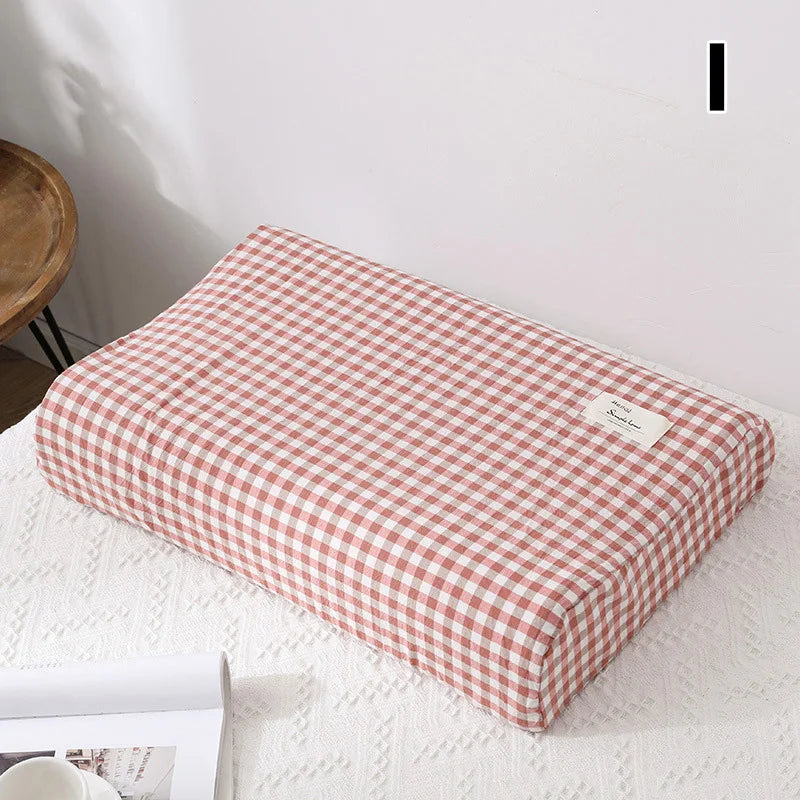 taie d'oreiller coton solide couleur rouge bleu gris vert rose moderne minimaliste 30x50cm 40x60cm