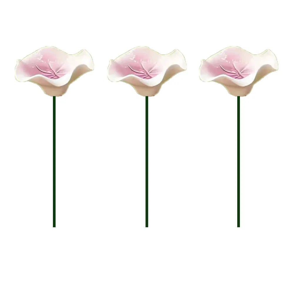 supports papillons artificiels fleurs simples modernes décoratifs tringles rose blanc jaune vert