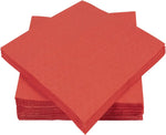 serviettes papier orange rouge bleu clair moderne 100 pièces assiettes fourchettes couteaux gobelets plastique