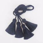 ruban franges tissé classique beige bleu marine deco couture artisanal pendentifs accessoires bricolage