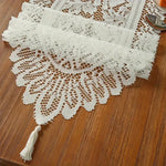 nappe tissée dentelle florale blanche romantique table hiver été mariage anniversaire thème classique vintage