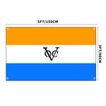 drapeau bannière historique orange blanc bleu rayures laiton décoration murale moderne polyester super tex