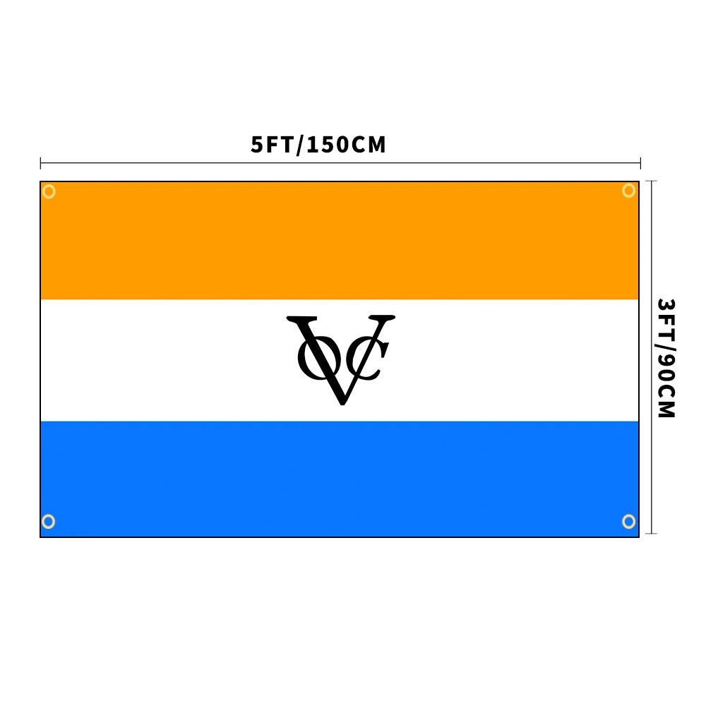 drapeau bannière historique orange blanc bleu rayures laiton décoration murale moderne polyester super tex