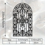 décoration murale métal ornements floraux art nouveau grille fenêtre noire 50cm salon couloir historique