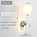 lampe murale moderne ours motif texture mat blanc doré chambre enfant okolets