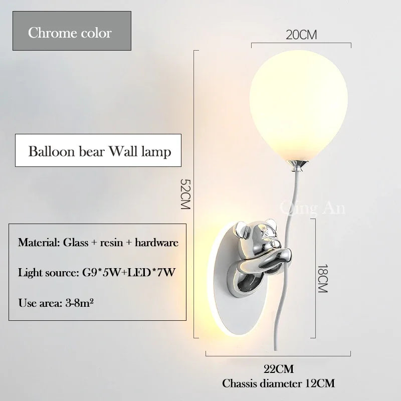 lampe murale moderne ours motif texture mat blanc doré chambre enfant okolets