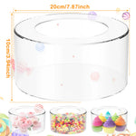 support gâteaux transparent moderne exposition pâtisserie anniversaire mariage décoration table respectueux environnement couvertures motifs