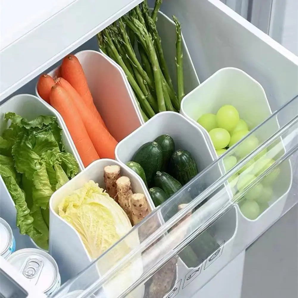 organisateur rangement moderne boîte stockage réfrigérateur boîte plastique réutilisable blanc minimaliste