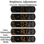 horloge numérique moderne écran led noir vert blanc réglable calendrier double alarme compteur