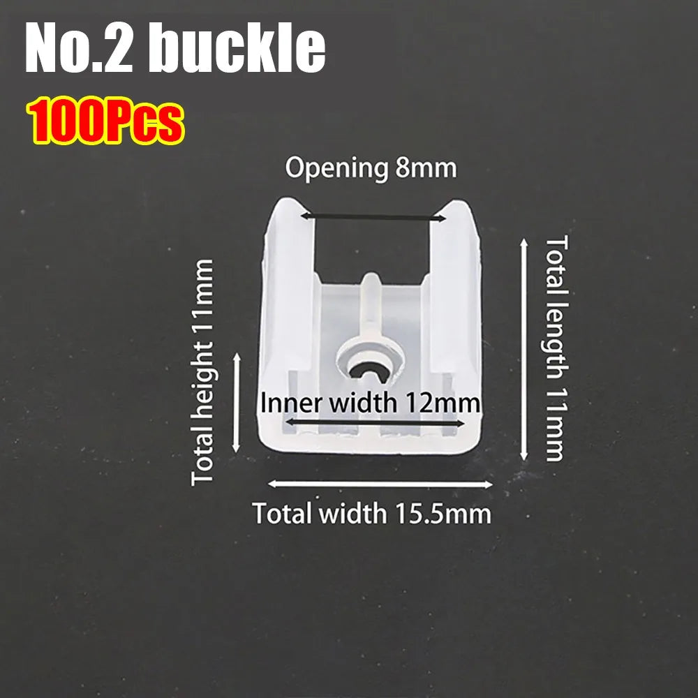 clips fixation ruban led transparent 6mm 8mm 10mm 12mm 14mm 16mm 18mm 20mm moderne