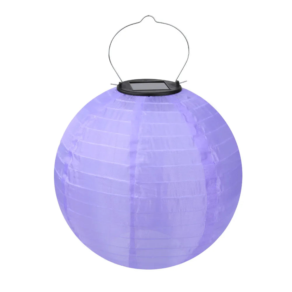 lanterne solaire led ip55 20cm papier plissé opaque traditionnelle anniversaire mariage noël fêtes extérieures