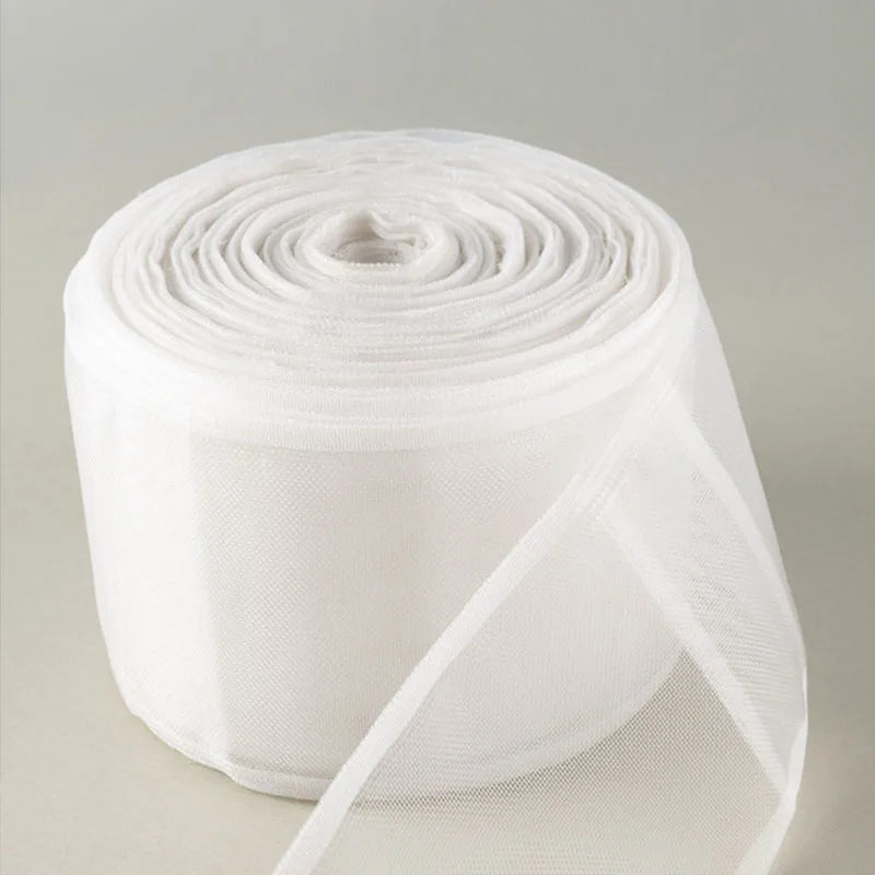 ruban rideau nylon blanc moderne 10m 20m maille fine opacité seule bande tissu