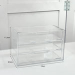 organisateur boîtes tiroirs transparent moderne trousses stylos maquillage rangement compartiments poignées