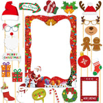Cadre photo Noël en papier avec motif Père Noël et renne - Décoration festive Ombre Interieur