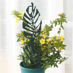 support plante feuilles stylisées moderne vert adhésif balcon jardin pot fleur fixe croissance optimale